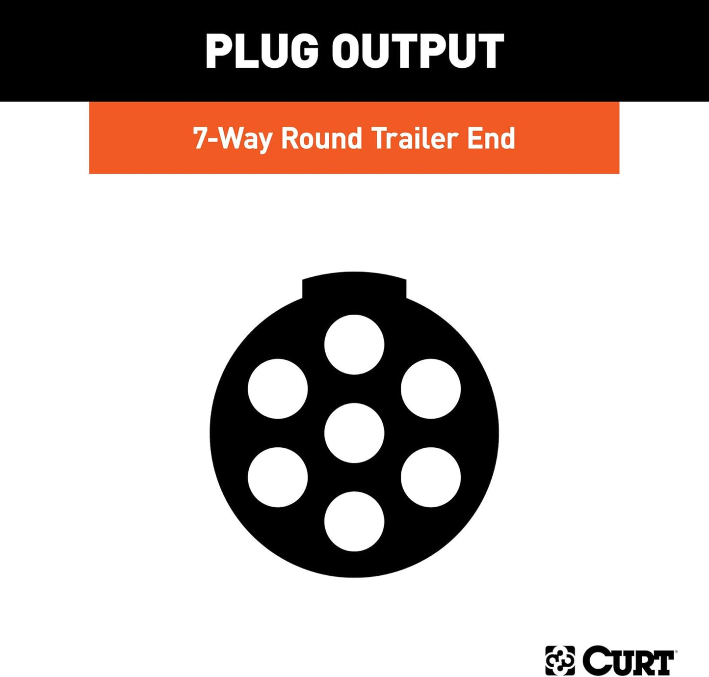 Curt Manufacturing 58160 7-Pole Diecast Trailer End Connector
