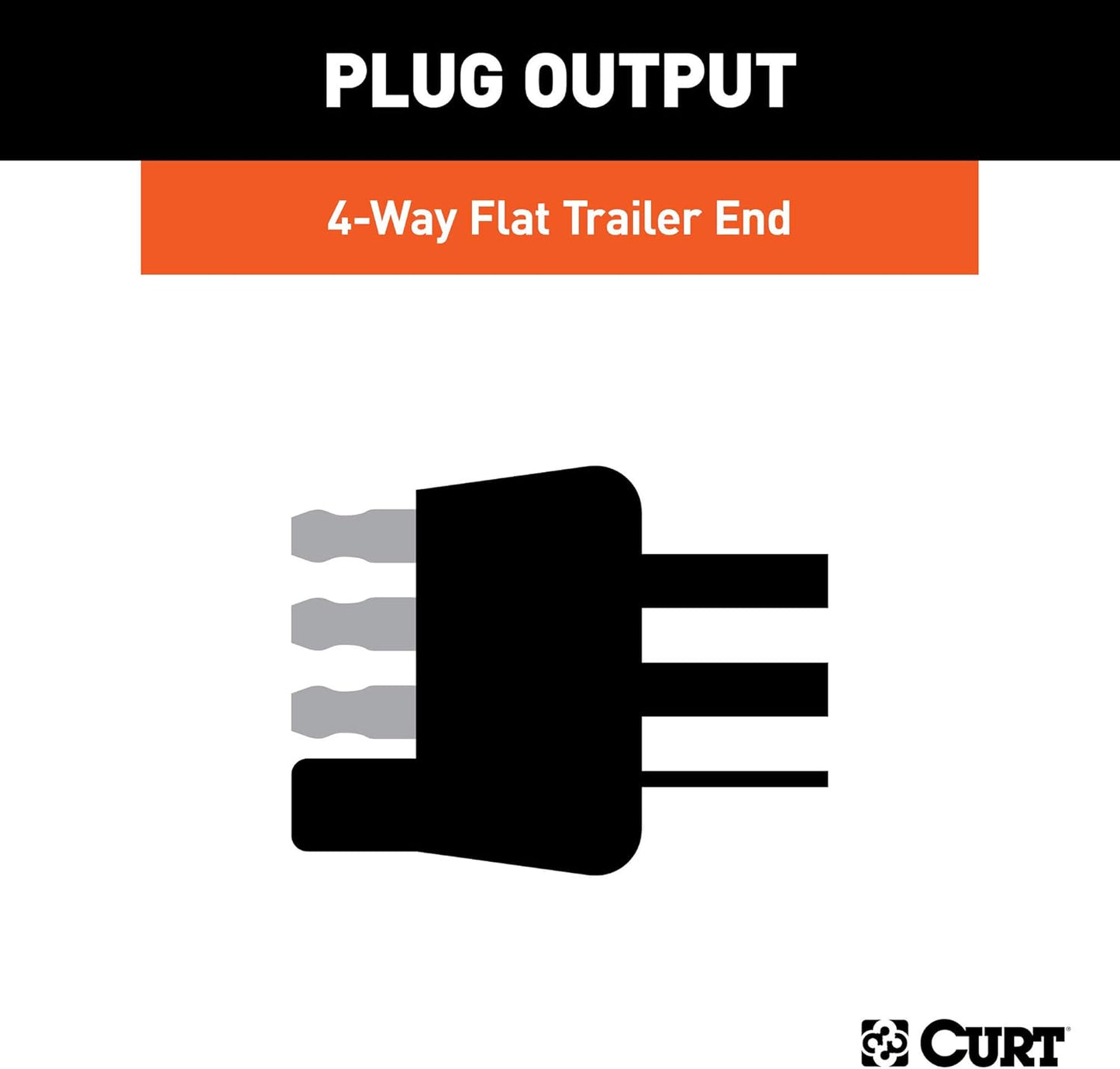 Curt Manufacturing 58030 4-Way Flat 12-Inch Trailer Connector - Bonded Bulk