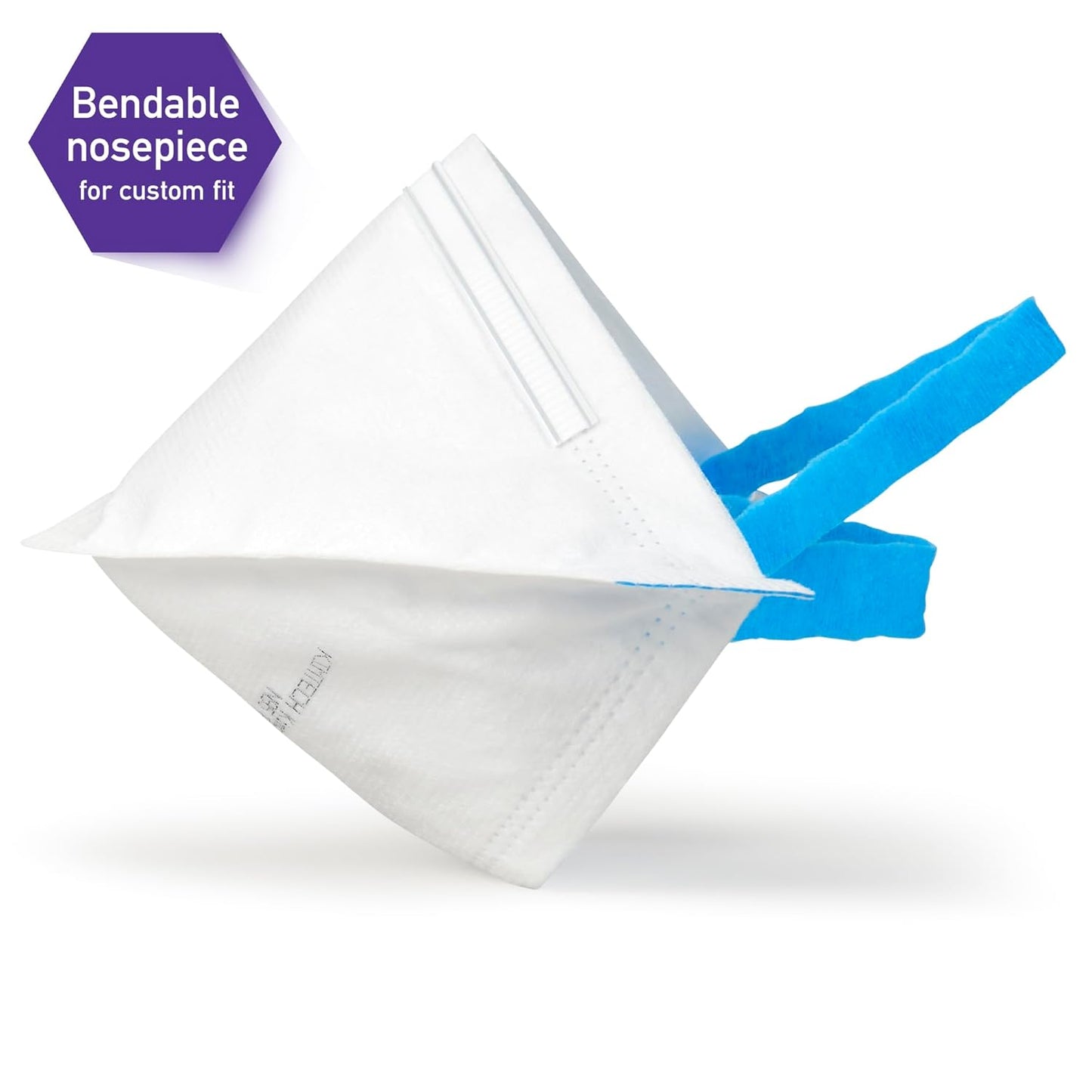 Kimberly-Clark Kimtech™ N95 Pouch Respirator (53358) – NIOSH-Approved, Regular Size, White, 50-Pack – Made in USA, Comfortable Fit with Soft Headbands