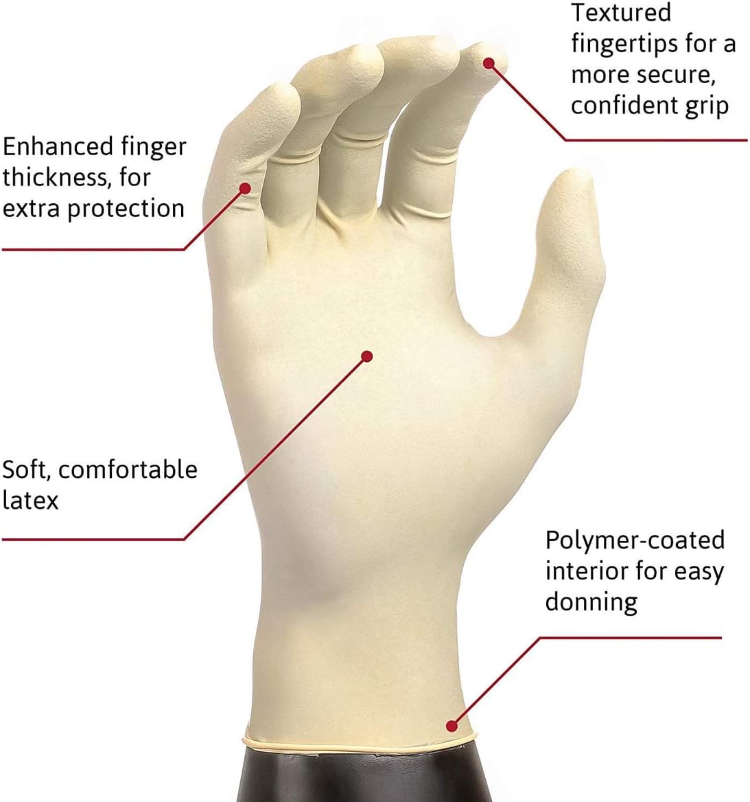 Microflex MF-300-XL Extra Large Diamond Grip Latex Gloves 100 Count