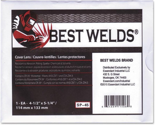 Best Welds CR-39 Plastic Cover Lens – 4-1/4" x 2" | Scratch & Static Resistant