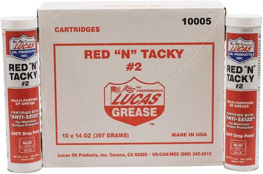 Stens Lucas Oil Red N Tacky Grease, (10 Pack)