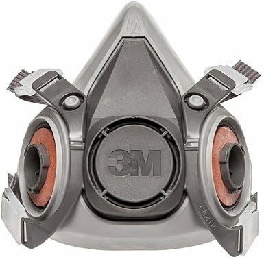 3M Half Facepiece Reusable Respirator 6000 Series – Medium | Adjustable TPE6200 Mask for Gases, Vapors & Particulates
