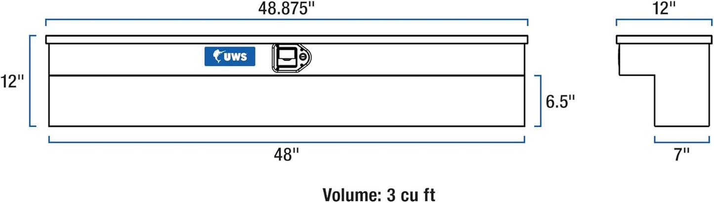 UWS EC30091 48" Heavy-Wall Aluminum Truck Side Tool Box – RigidCore Lid