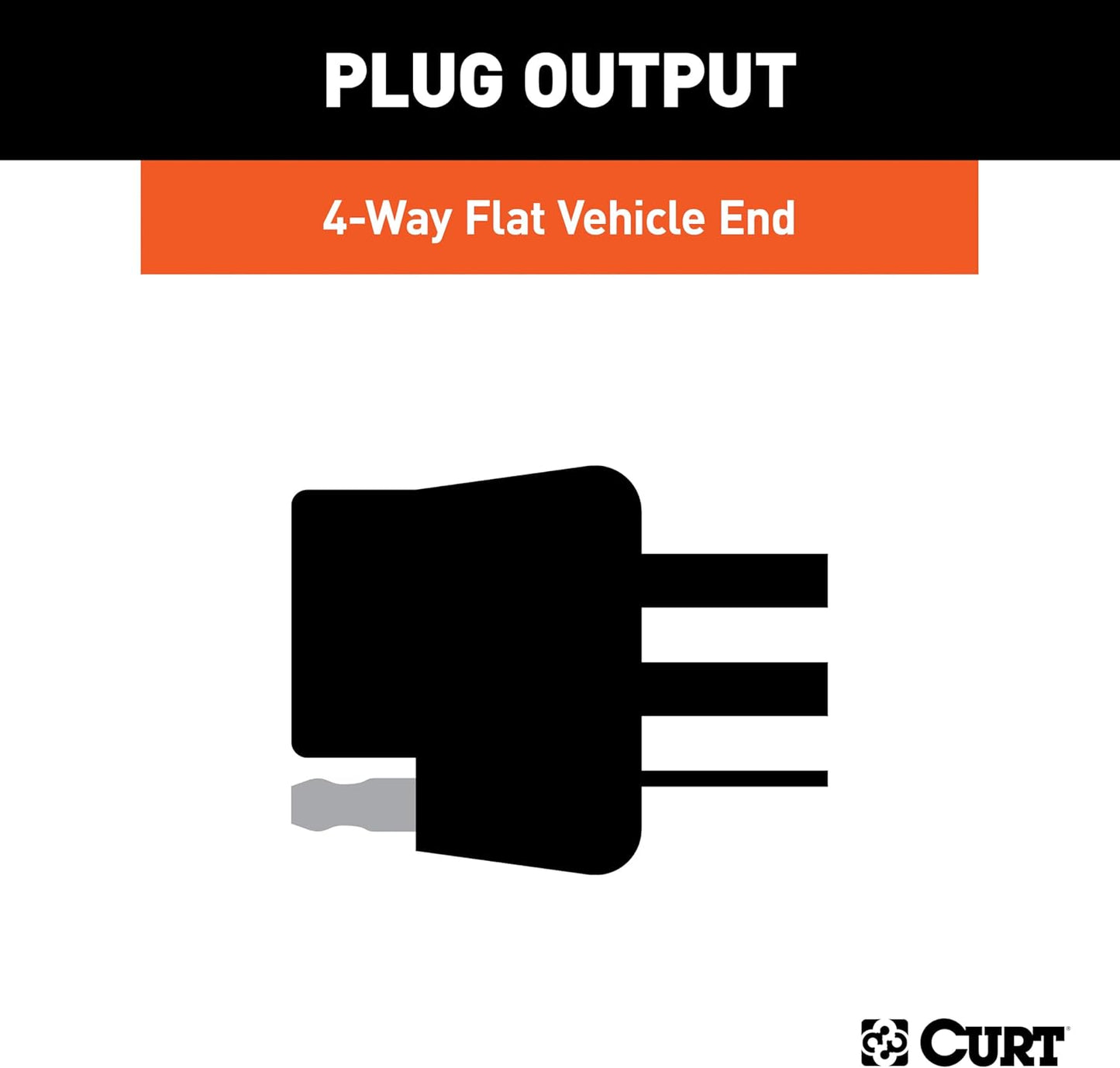 Curt Manufacturing 56482 Outlander S PO Rt T-Connector with 4-Way Flat Output