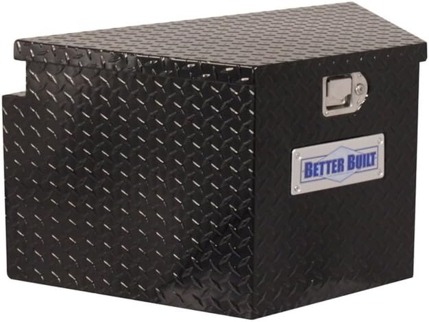 Better Built 66212322 Utility Trailer Tongue Tool Box - Black Short V-Shaped Design