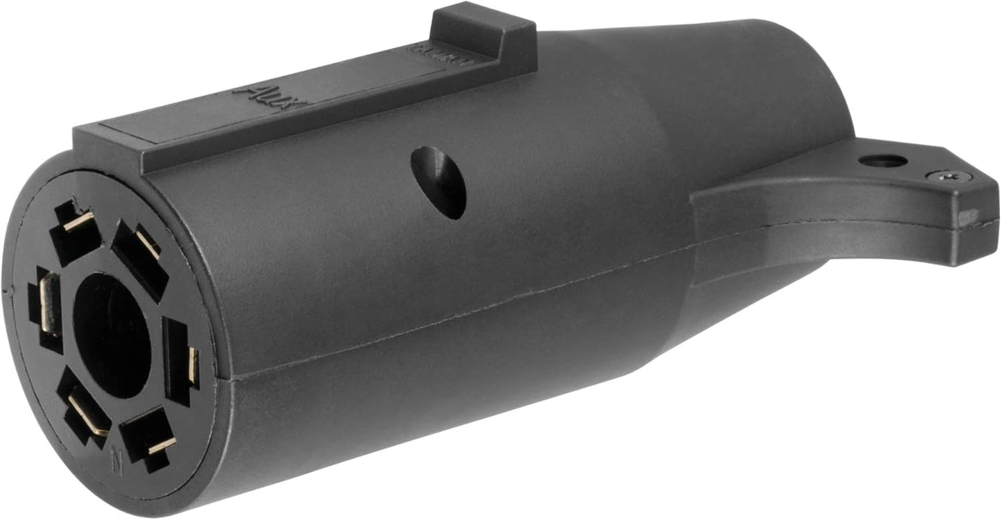 Curt Manufacturing 57260 7-Way RV Round to 6-Way Round Trailer Wiring Adapter