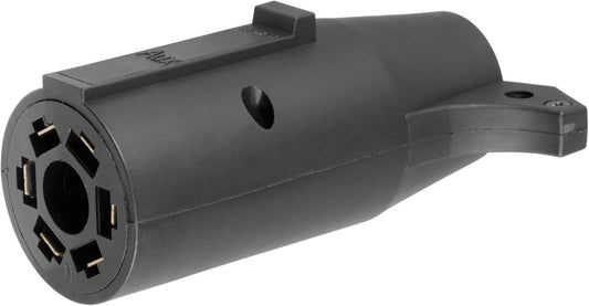 Curt Manufacturing 57261 7-Way RV Style Flat Connectors to 6-Way Round Trailer Wiring Adapter