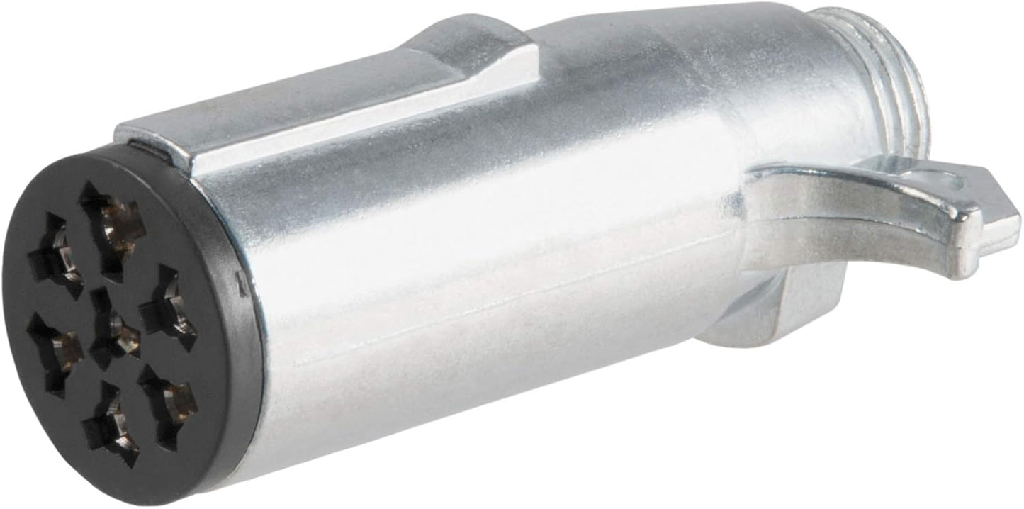 Curt Manufacturing Die Cast 7 Way Round Pin Plug - Part #58161