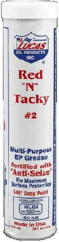 Lucas 10005-30 red n tacky #2 grease 14.5oz cartridge (10005-30)