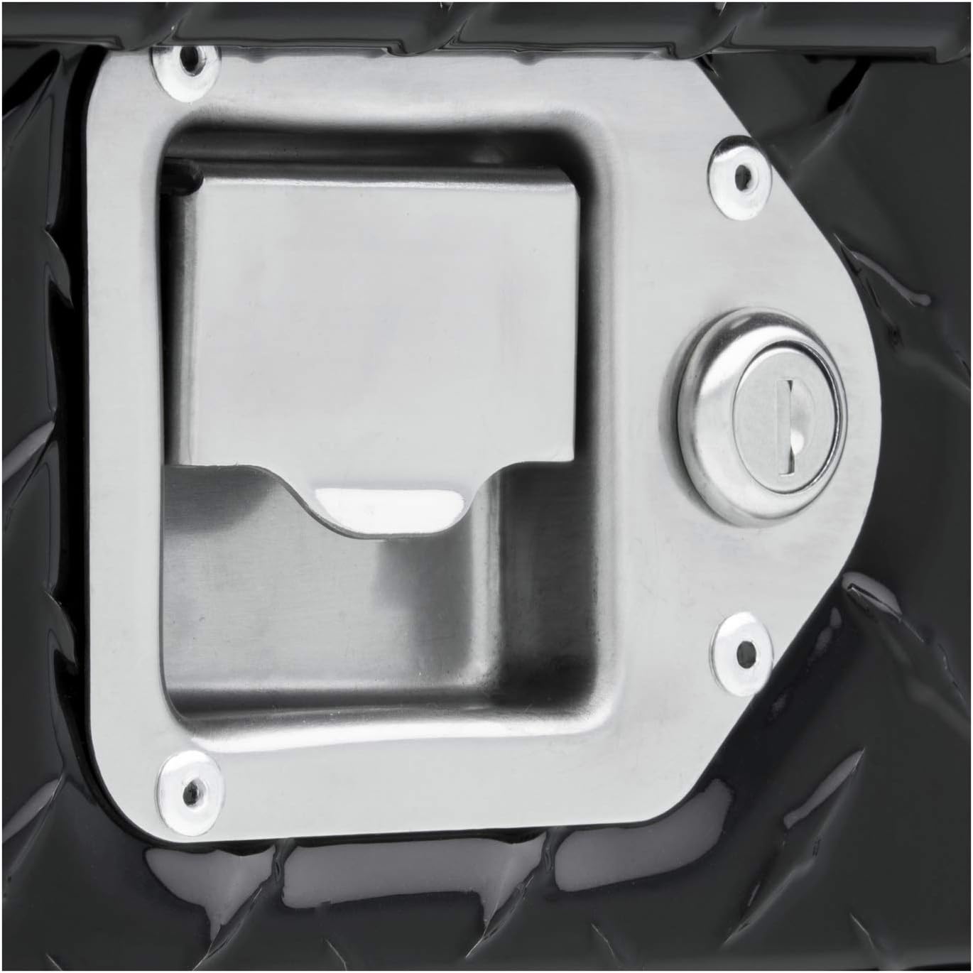 UWS FOOT-LOCKER-BLK Black Aluminum Chest with End Handles & Insulated Beveled Lid