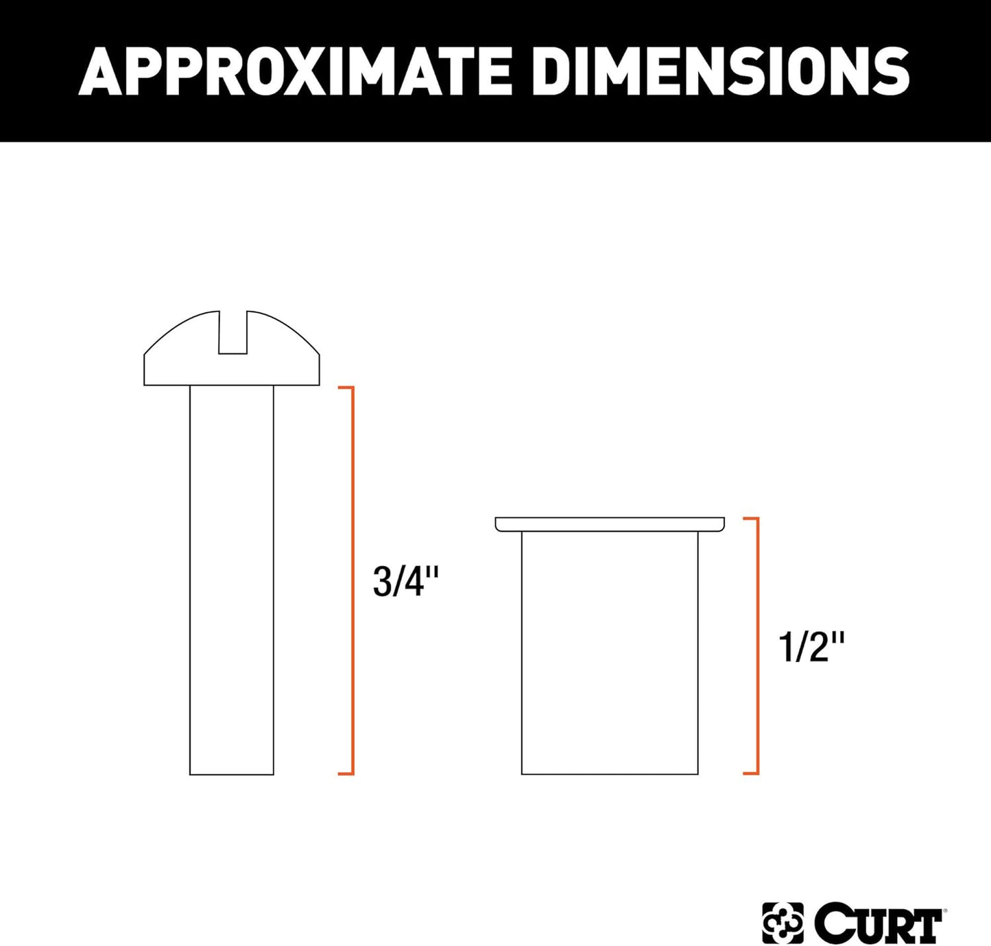 Curt Manufacturing Isolation Hardware Kit for Ford F-150 with Aluminum Bed (Part #57007)