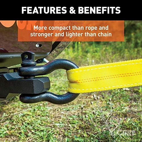 Curt Manufacturing 83066 30 ft Vehicle Recovery Strap - 20,000 lb Capacity