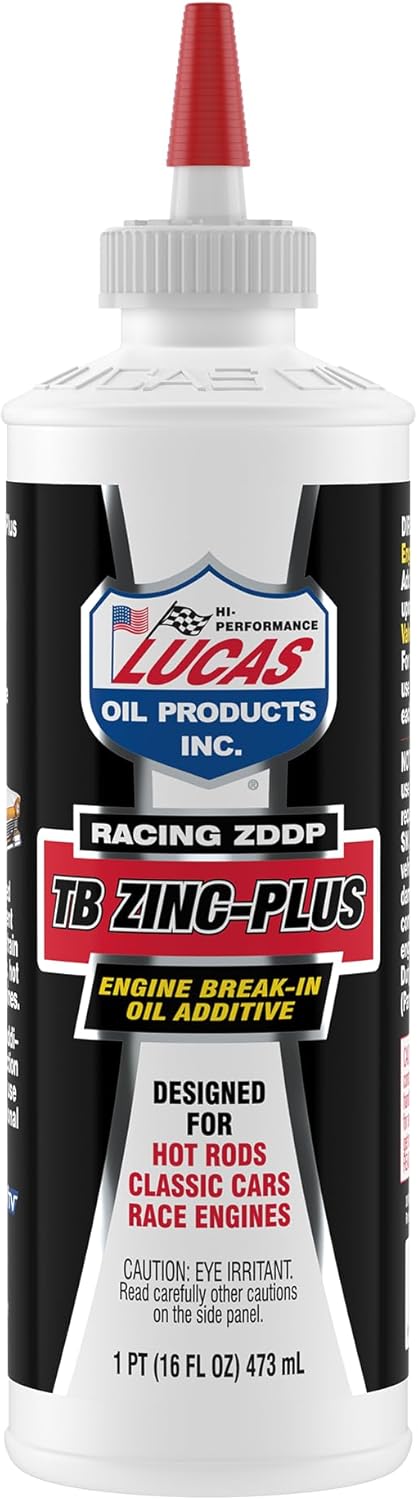 Lucas Oil 10063 Engine Break In Oil Additive w/ TB Zinc Plus - 16 Ounce
