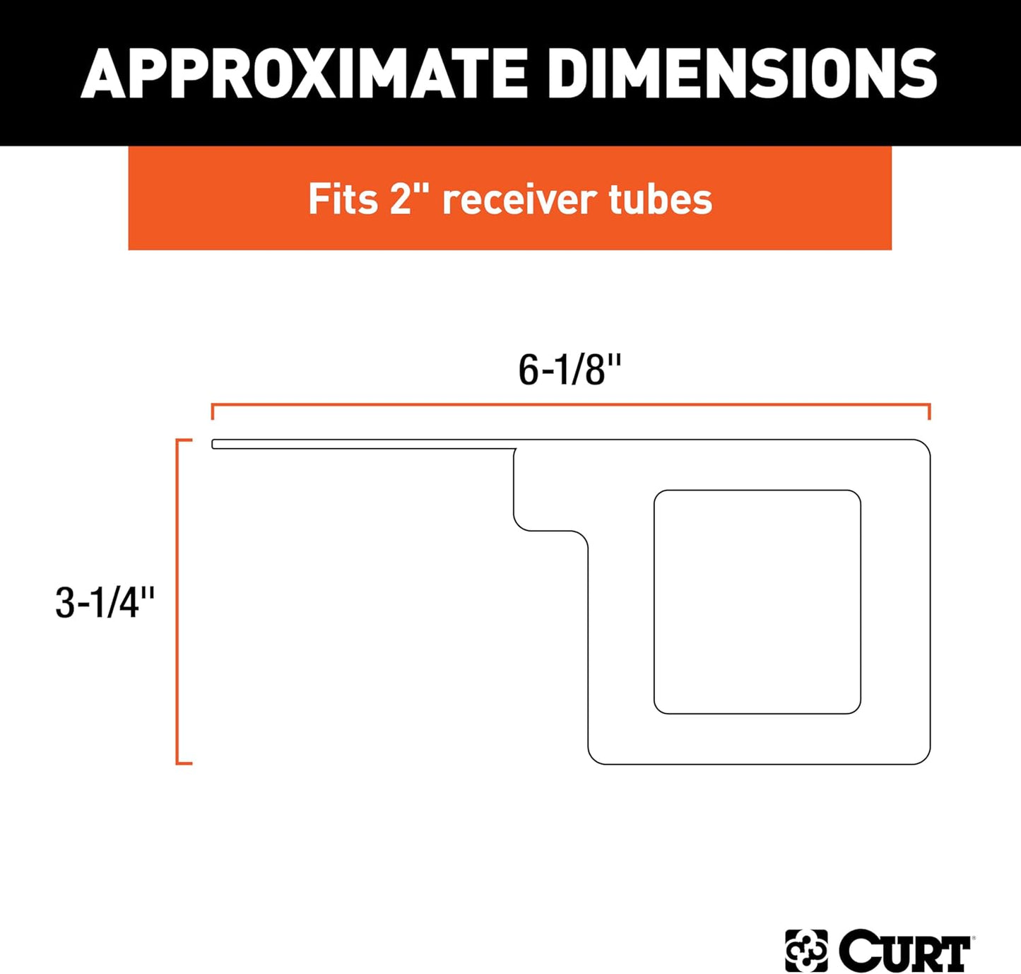 Curt Manufacturing 58002 4 & 5 Way Flat Easy Mount Bracket for 1-1/4 Inch Receiver Hitch
