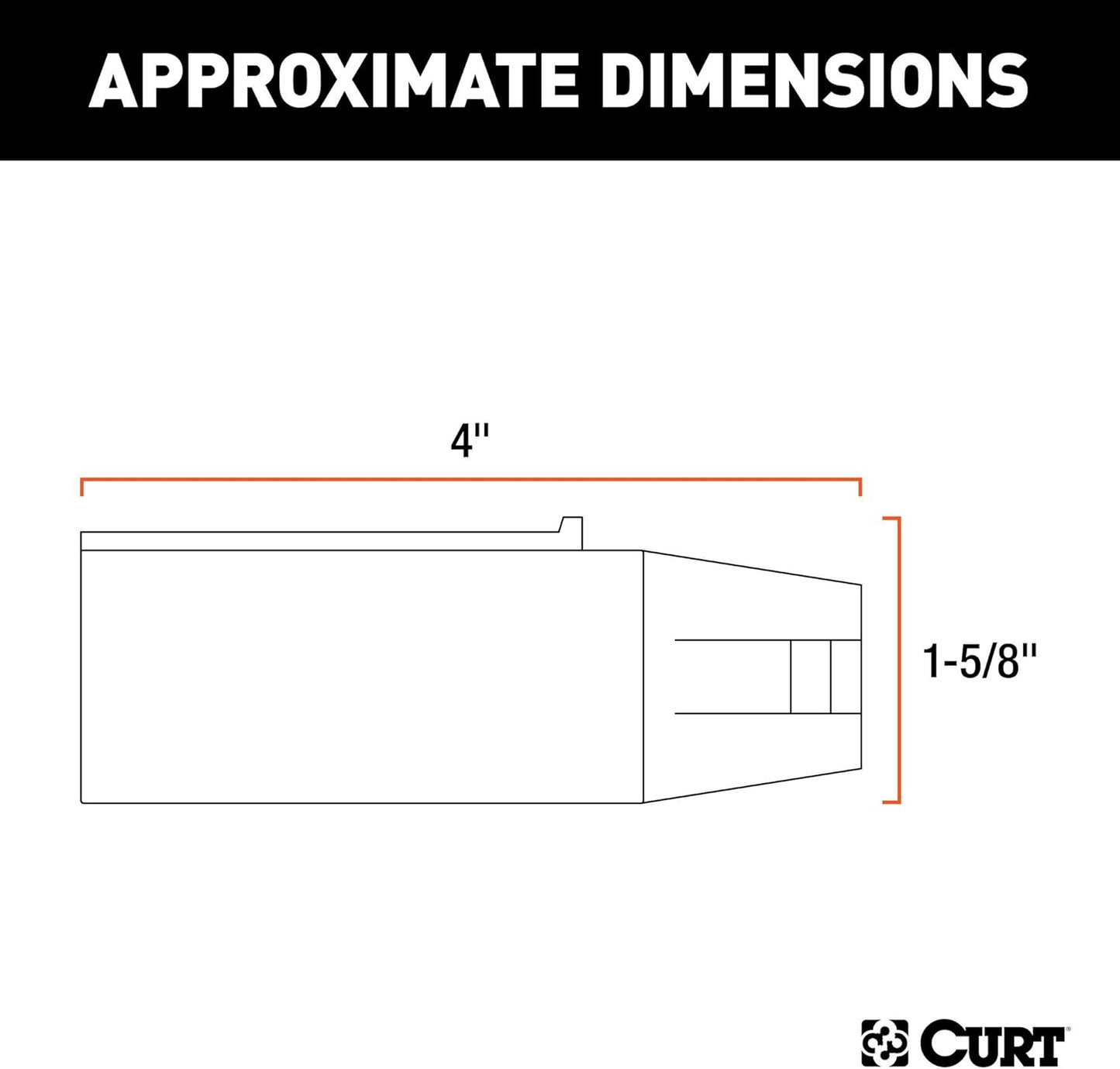 Curt Manufacturing 57040 7-Pole Round to 4-Flat Trailer Wiring Adapter