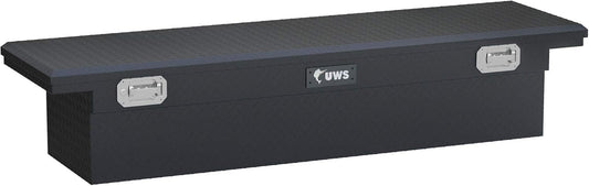 UWS United Welding Services 72-Inch Aluminum Single Lid Crossover Toolbox with Pull Handle - Low Profile Matte Black, Model TBS-72-LP-PH-MB