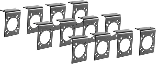 Curt Manufacturing Heavy Duty Mounting Bracket for 7-Way RV and US Car Connectors (12 Pack) Part #57205