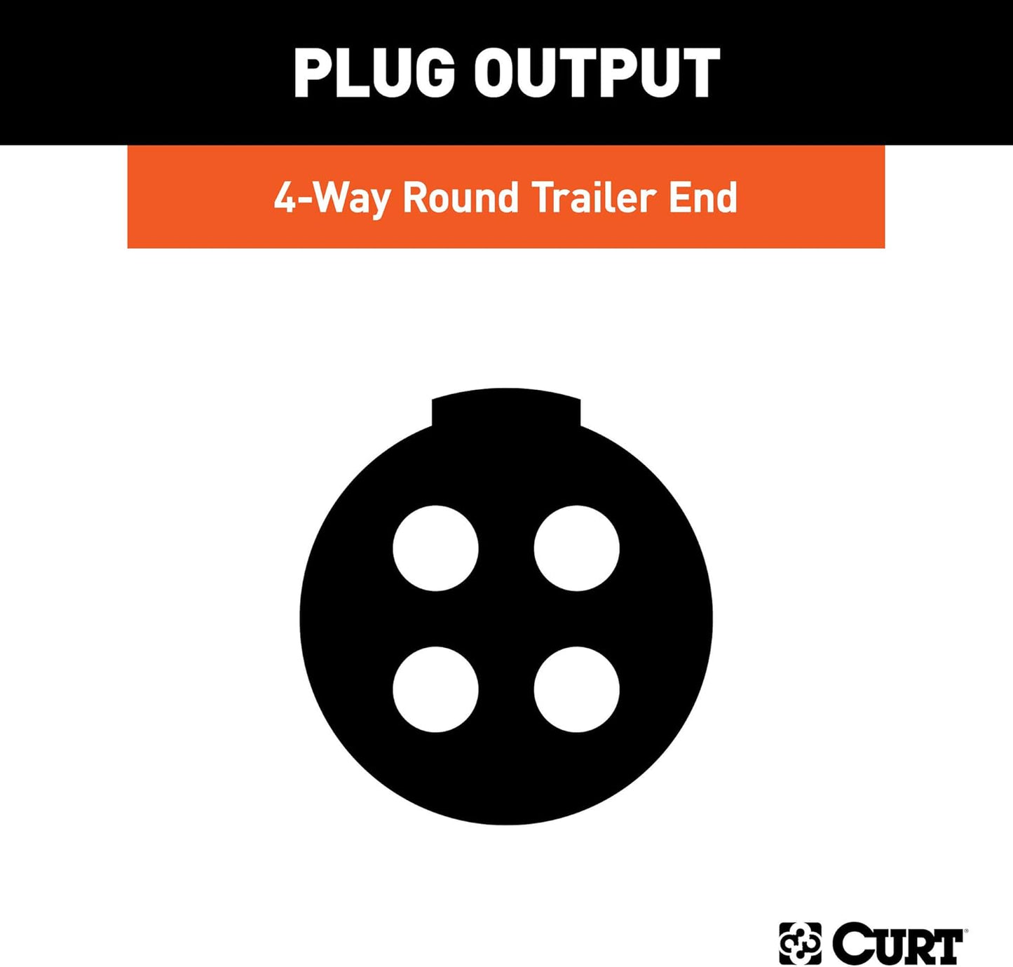 Curt Manufacturing 58060 4-Pole Die Cast Trailer End Connector Bulk Pack