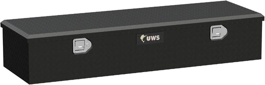 UWS EC20093 58" Matte Black Aluminum 5th Wheel Truck Bed Tool Box with RigidCore Lid – Heavy-Duty & Lockable Storage