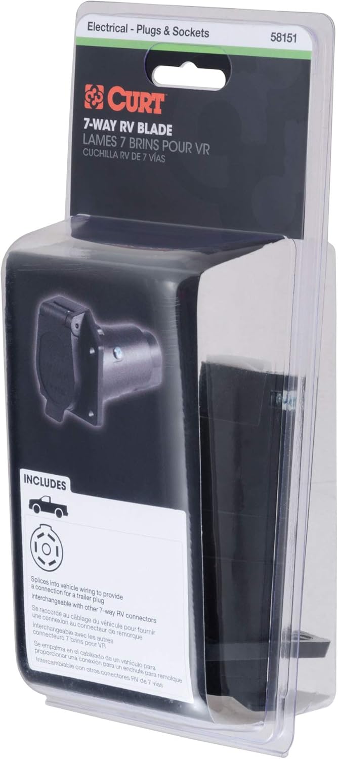 Curt Manufacturing 58151 7-Pole Plastic Trailer Connector End Package