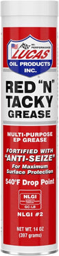 Lucas Oil 10005 Red N Tacky Grease - 14 Ounce Cartridge (Pack of 10)