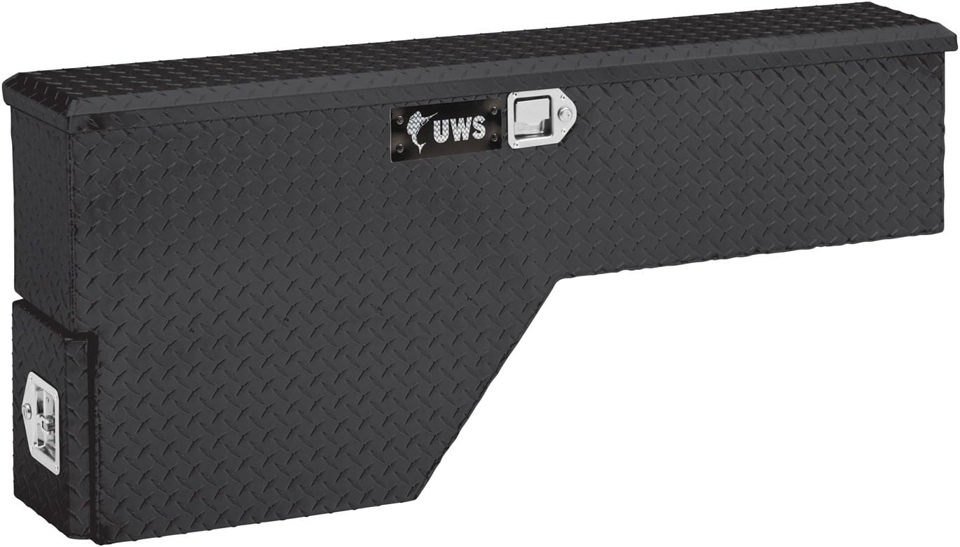 UWS FW-48-DS-P-BLK 48" Black Aluminum Driver Side Fenderwell Tool Box with Drawer