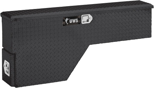 UWS FW-48-DS-P-BLK 48" Black Aluminum Driver Side Fenderwell Tool Box with Drawer