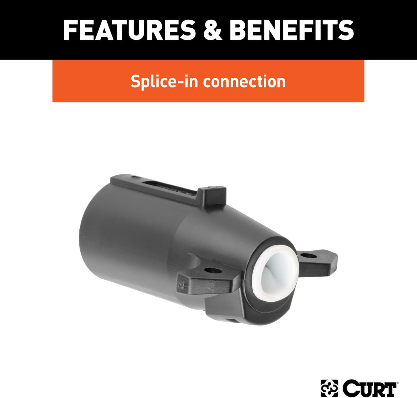 Curt Manufacturing 7-Pole Plastic Trailer End Connector, Part Number 58141