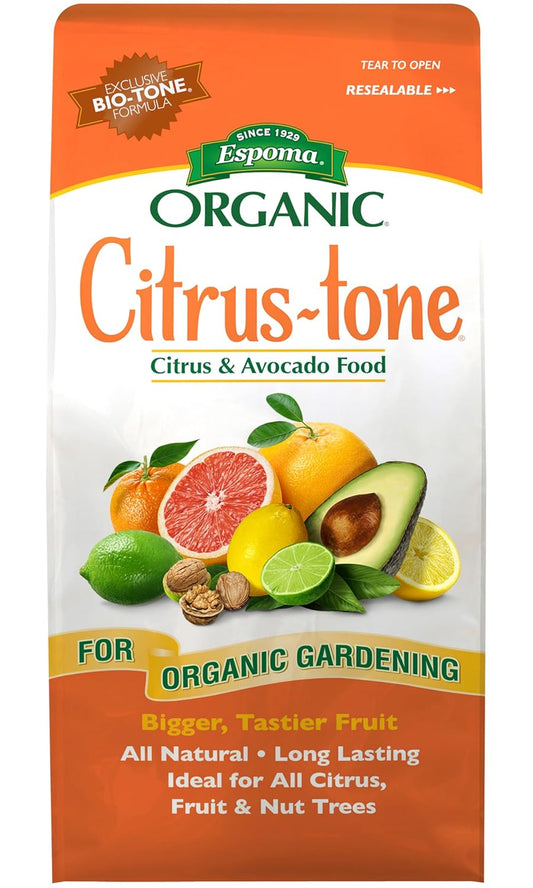 Espoma Organic Citrus-Tone 5-2-6 Fertilizer & Plant Food – 4 lb. Bag | For Citrus, Fruit, Nut & Avocado Trees | Natural, Biodegradable, Organic Gardening