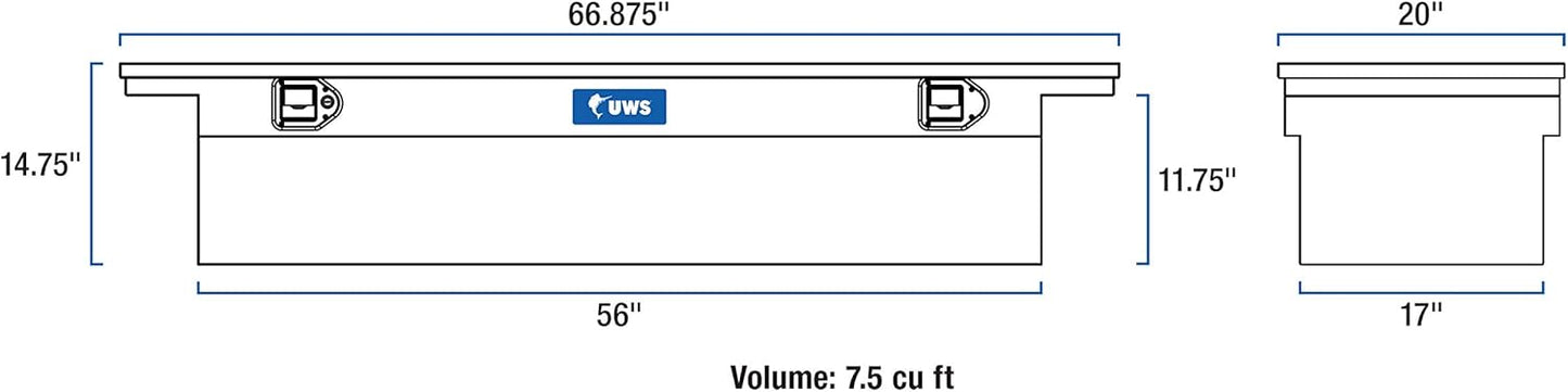 UWS United Welding Services TBS-66-LP-BLK Black Single Low Profile 04 C F150 Flare/Tundra