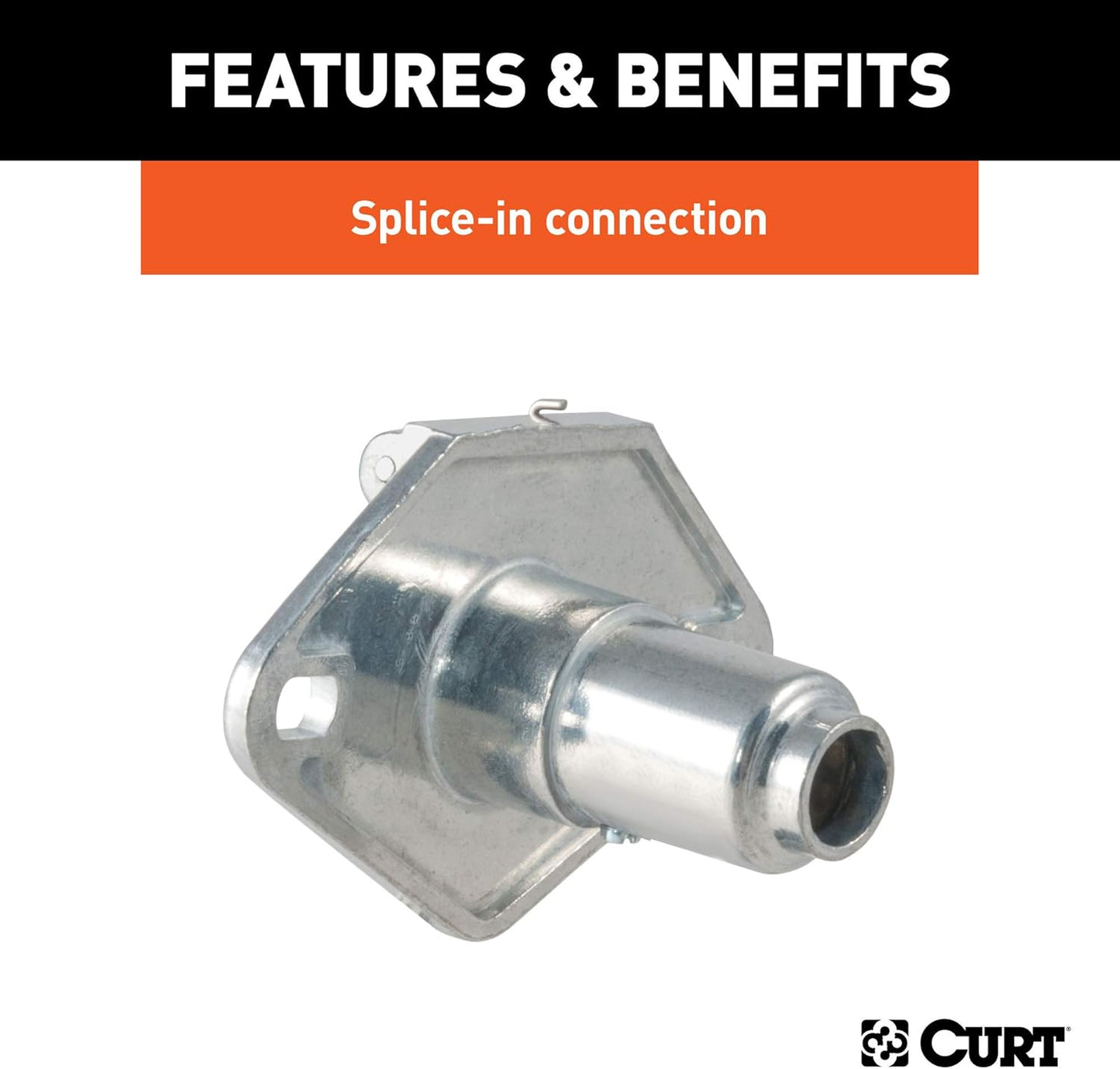 Curt Manufacturing 58071 4 Way Round Vehicle End Packaged