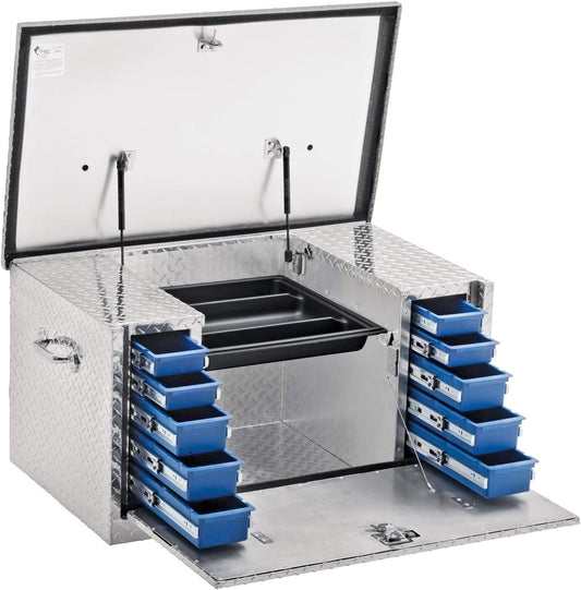 UWS United Welding Services Bright Aluminum 38-In Utility Chest with Drawers (Part No. TBC-38-DS)