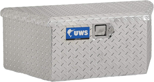 UWS EC20411 34-Inch Heavy-Wall Aluminum Low-Profile Trailer Tongue Tool Box – RigidCore Lid, Secure & Weatherproof