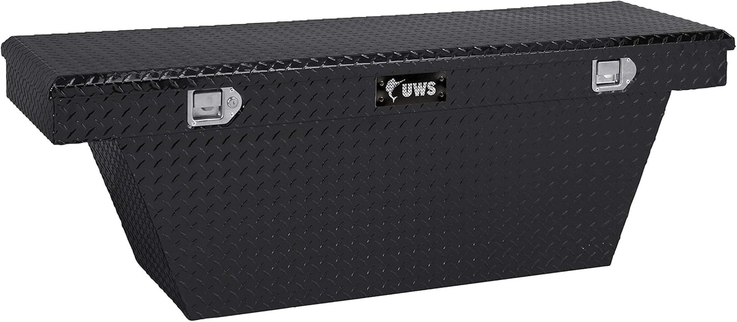 UWS/United Welding Services TBSD-63A-BLK 63-Inch Single Lid Deep Angled Storage Box in Black