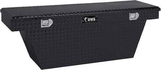 UWS/United Welding Services TBSD-63A-BLK 63-Inch Single Lid Deep Angled Storage Box in Black
