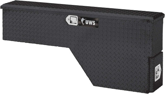 UWS EC30012 48-Inch Driver-Side Gloss Black Heavy-Wall Aluminum Fender Wheel Well Tool Box – RigidCore Lid, Weatherproof