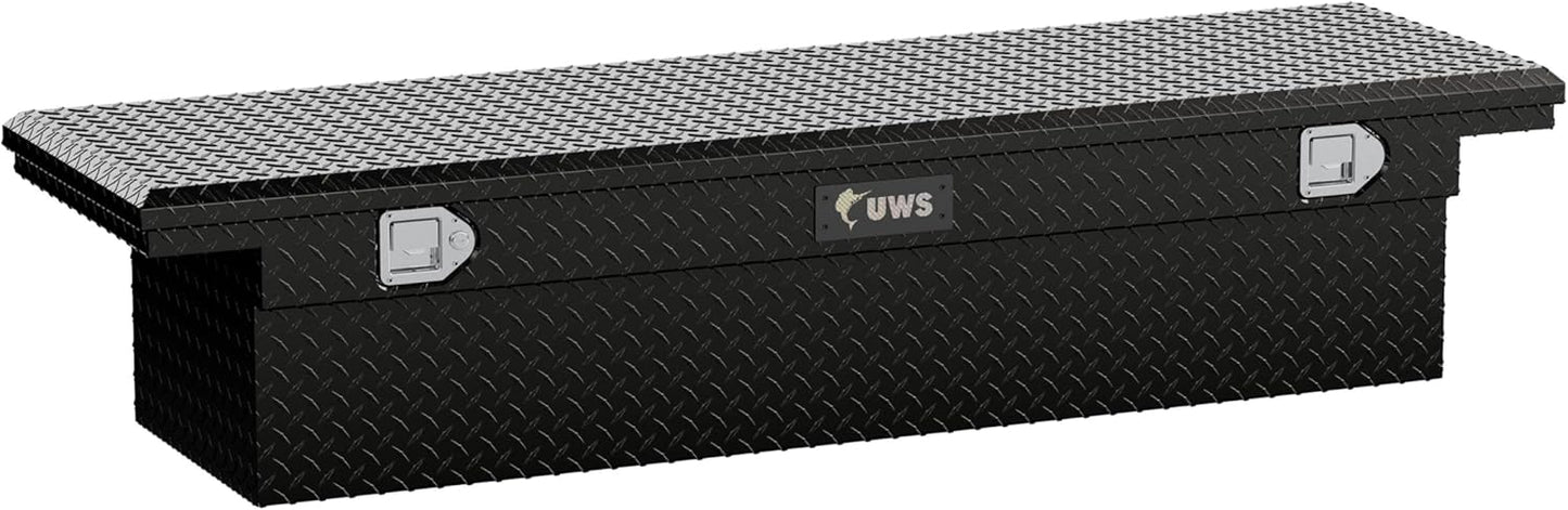 UWS United Welding Services TBS-69-LP-BLK 69-Inch Single Lid Flat-Top Low Profile Toolbox in Black