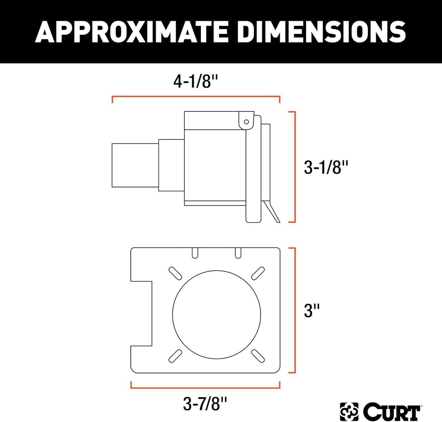 Curt Manufacturing 57101 Multifunction Socket with Backup Alarm for GM, Ford, and Toyota