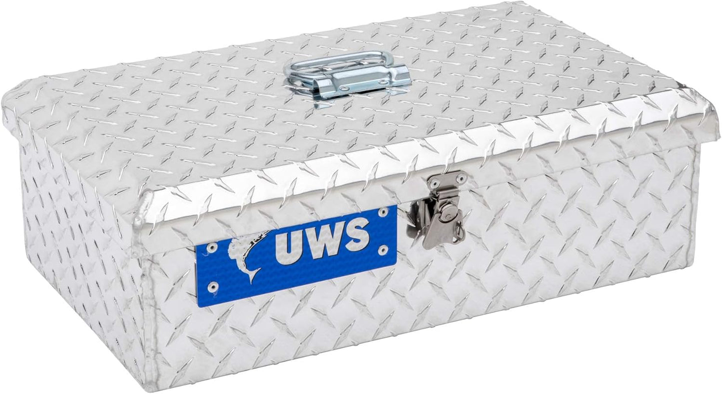 UWS EC20101 20" Heavy-Wall Bright Aluminum Tool Box – Compact, Durable & Corrosion-Resistant Storage