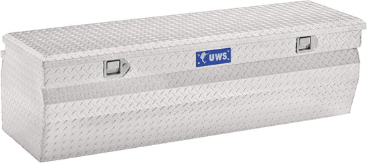 UWS EC20271 48" Bright Aluminum Wedge Utility Chest – Heavy-Duty Truck Storage Box with RigidCore Lid