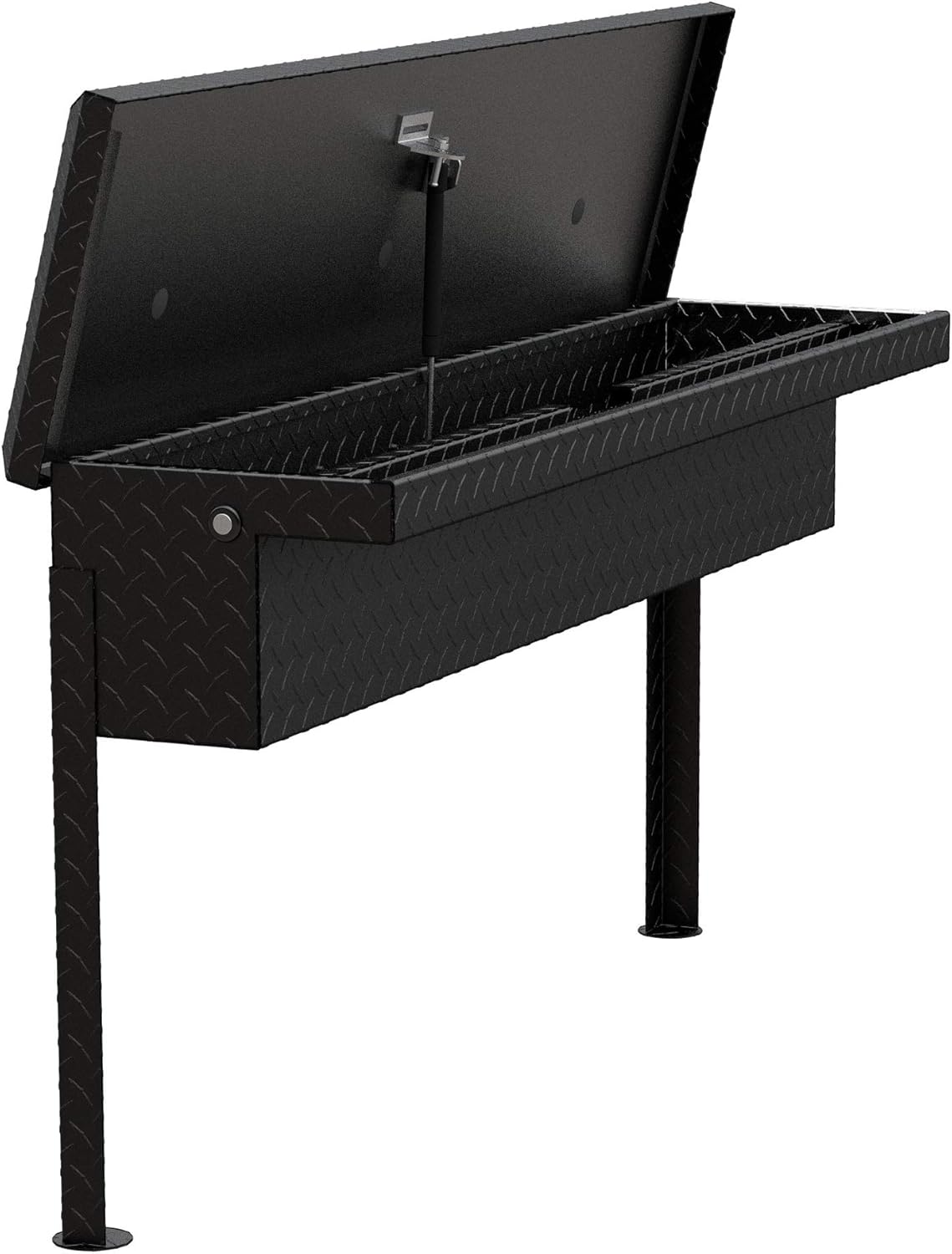 UWS EC30203 48" Matte Black Aluminum Truck Side Tool Box with RigidCore Lid