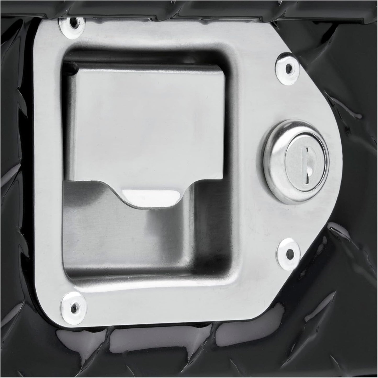 UWS FW-48-DS-D-BLK 48" Black Aluminum Driver Side Fenderwell Tool Box with Drawer