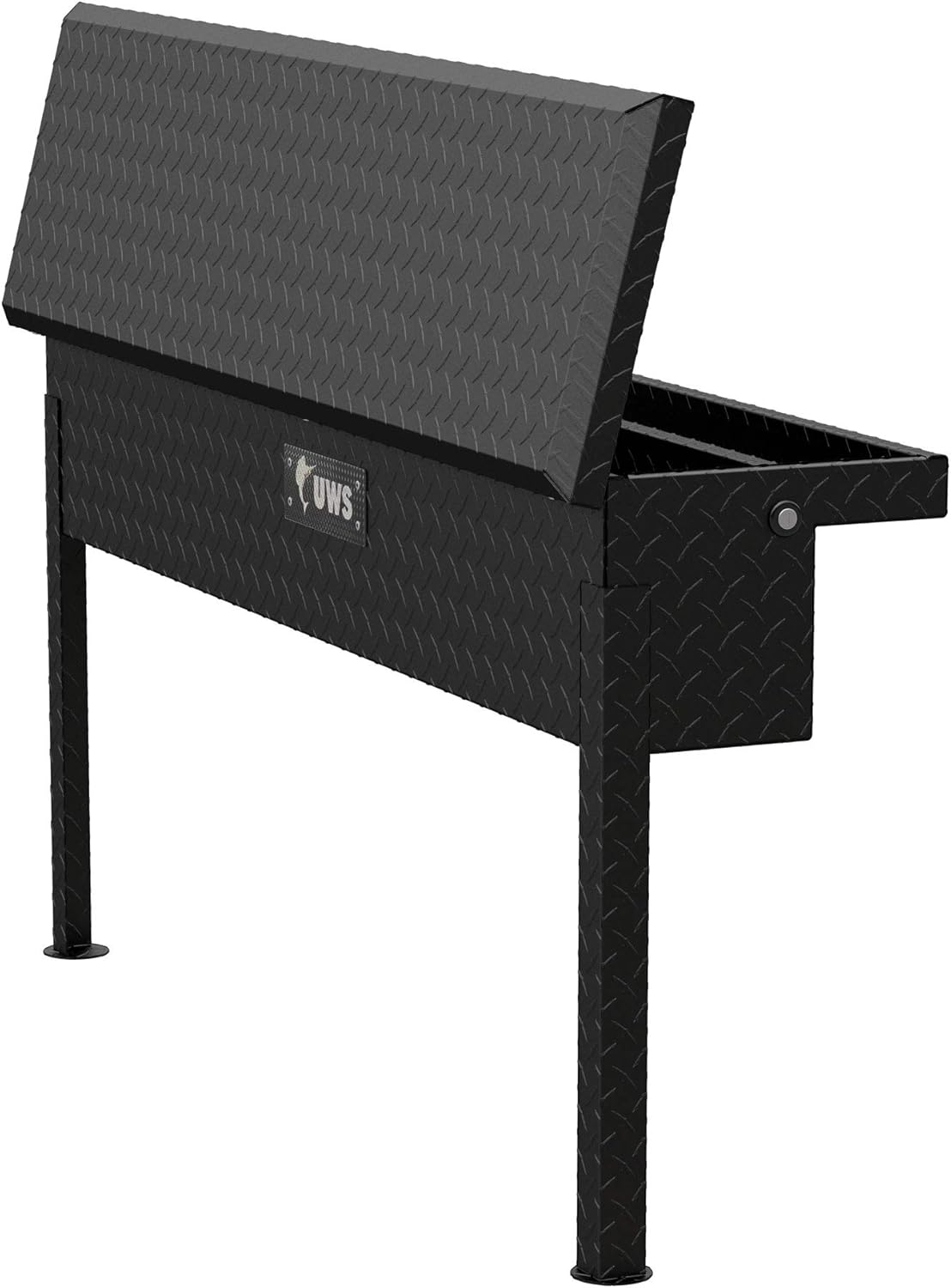 UWS EC30203 48" Matte Black Aluminum Truck Side Tool Box with RigidCore Lid
