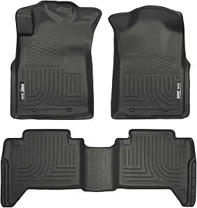 Husky Liner 0515 Tacoma Crew Cab WeatherBeater Front & Second Seat Floor Liners in Black