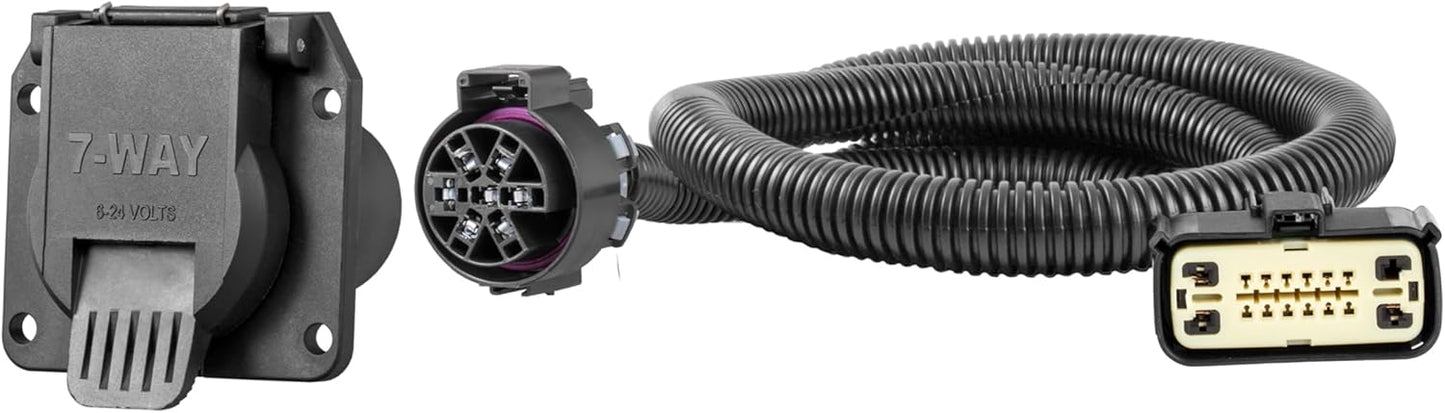 Curt Manufacturing 56537 7-Way Custom Wiring Harness for Enclave, Traverse, and Acadia