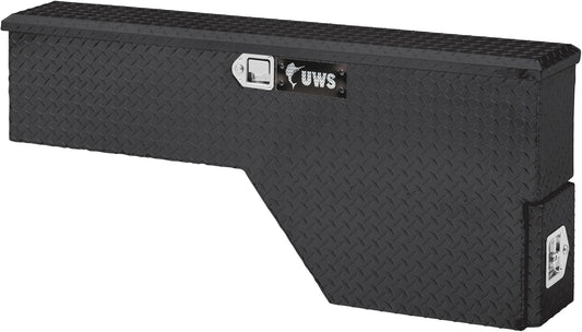UWS FW-48-DS-D-BLK 48" Black Aluminum Driver Side Fenderwell Tool Box with Drawer