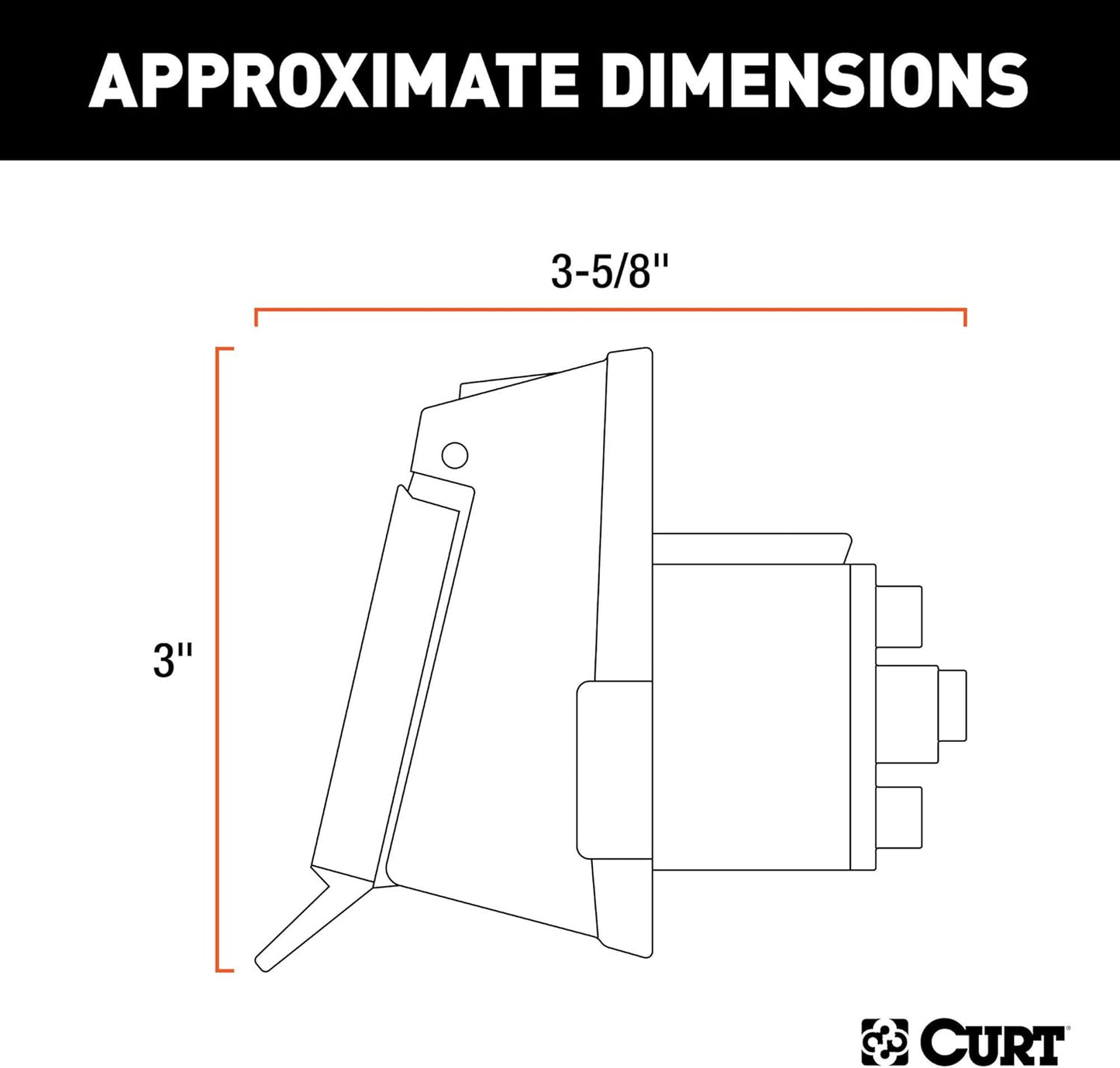 Curt Manufacturing 58170 7-Pole Diecast Connector Car End