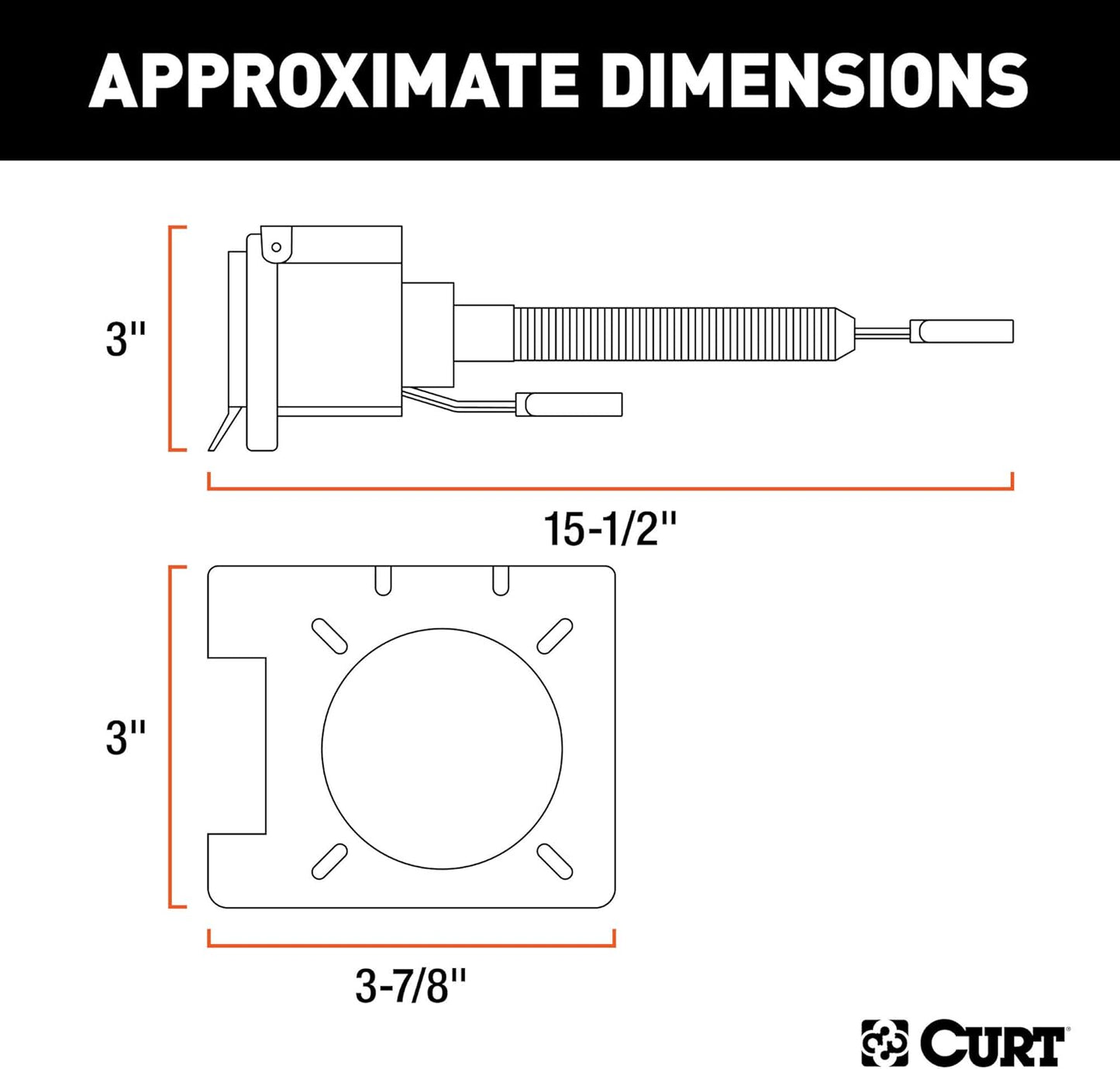Curt Manufacturing 57102 Multifunction Socket with Backup Alarm - Universal Fit
