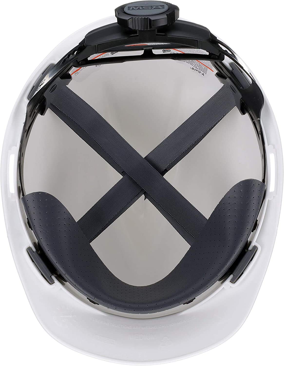 MSA 475358 V-Gard Cap Style Hard Hat – White, Fas-Trac III Suspension, Polyethylene Shell – Standard Size